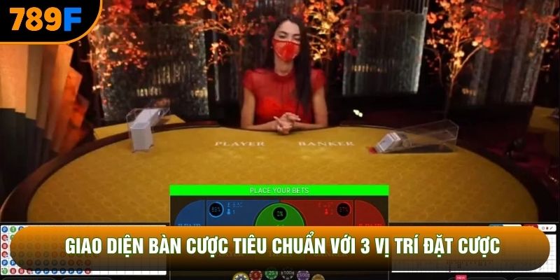 Giao diện bàn cược tiêu chuẩn với 3 vị trí đặt cược